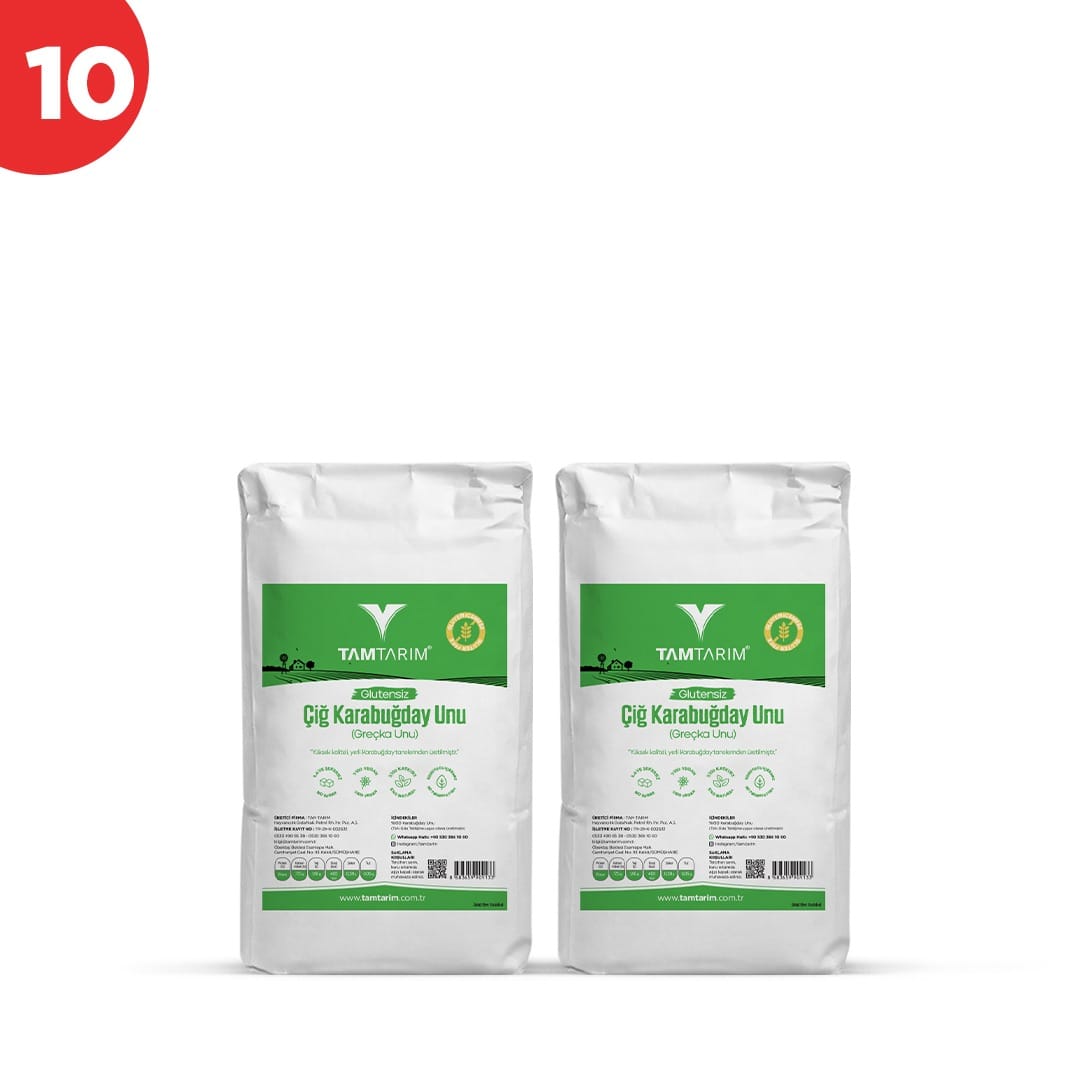 hk10 Glutensiz Çiğ Karabuğday Unu 5 Kg - 2 Adet - Görsel 1