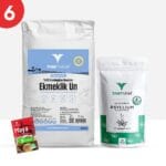 Glutensiz %100 Tam Çiğ Karabuğday Unundan Ekmeklik Un 5 Kg - Psyllium 100 Gr - Kuru Maya (3x10 Gr)