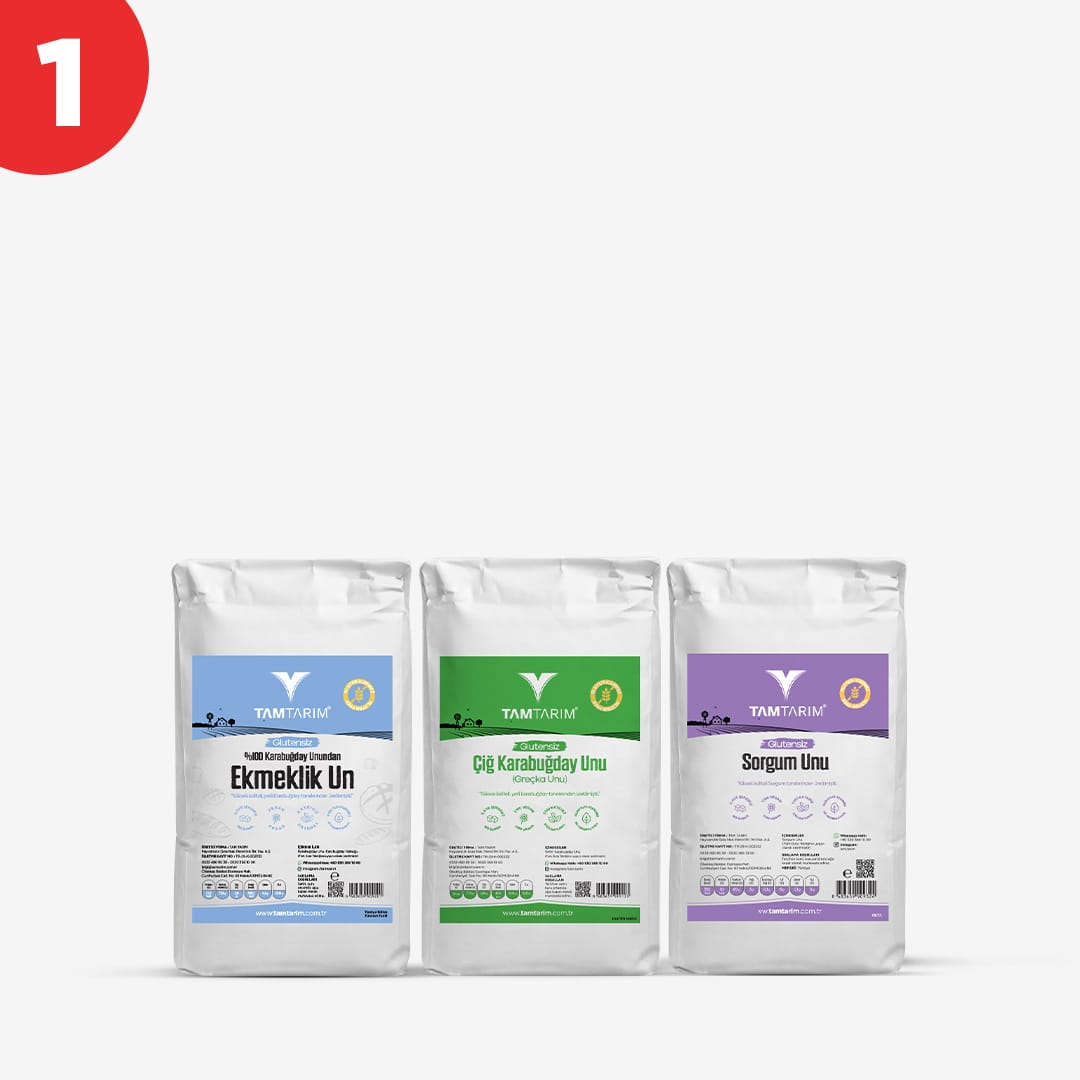 kampanya1- (1) Glutensiz %100 Tam Çiğ Karabuğday Unundan Ekmeklik Un 2 Kg - Çiğ Karabuğday Unu 2 Kg - Sorgum Unu 2 Kg - Görsel 1