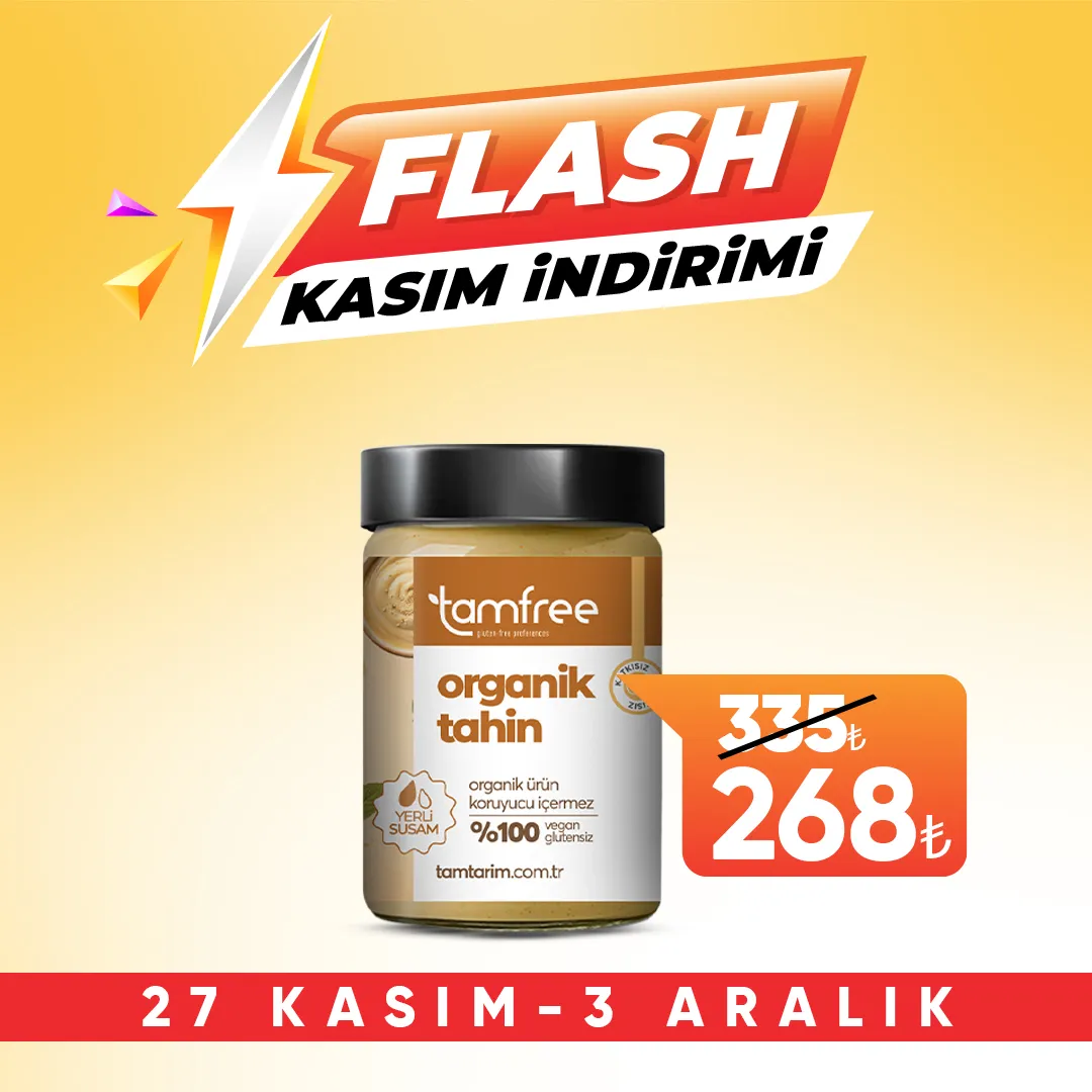 tahinindirim Glutensiz Organik Tahin 300 g - Görsel 1