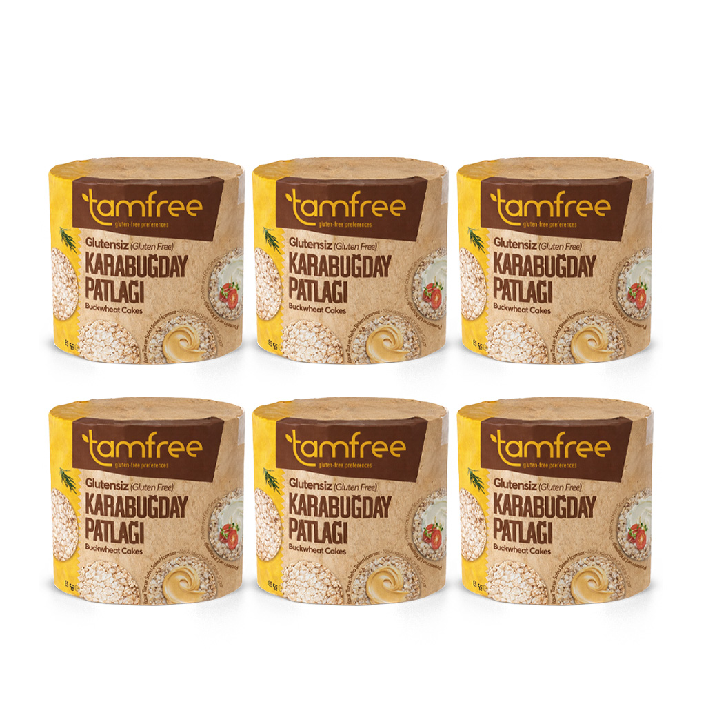 6lı.jpg Tam Free Karabuğday Patlağı 6*85g - Görsel 1